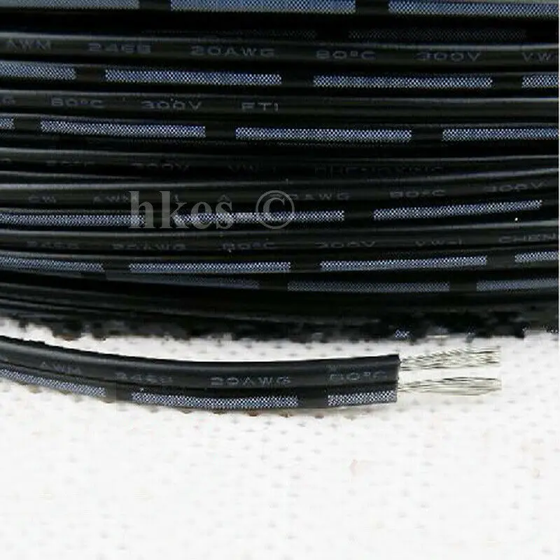 16 ~ 28AWG 2 ядра UL2468 Электрический провод луженая медь изолированный 2-контактный