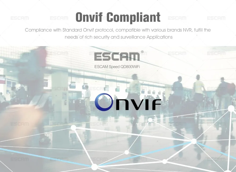 Escam скорость QD800 WiFi IP камера Full HD 1080P 2MP Onvif IP66 купольная инфракрасная Водонепроницаемая камера с датчиком движения день/ночь