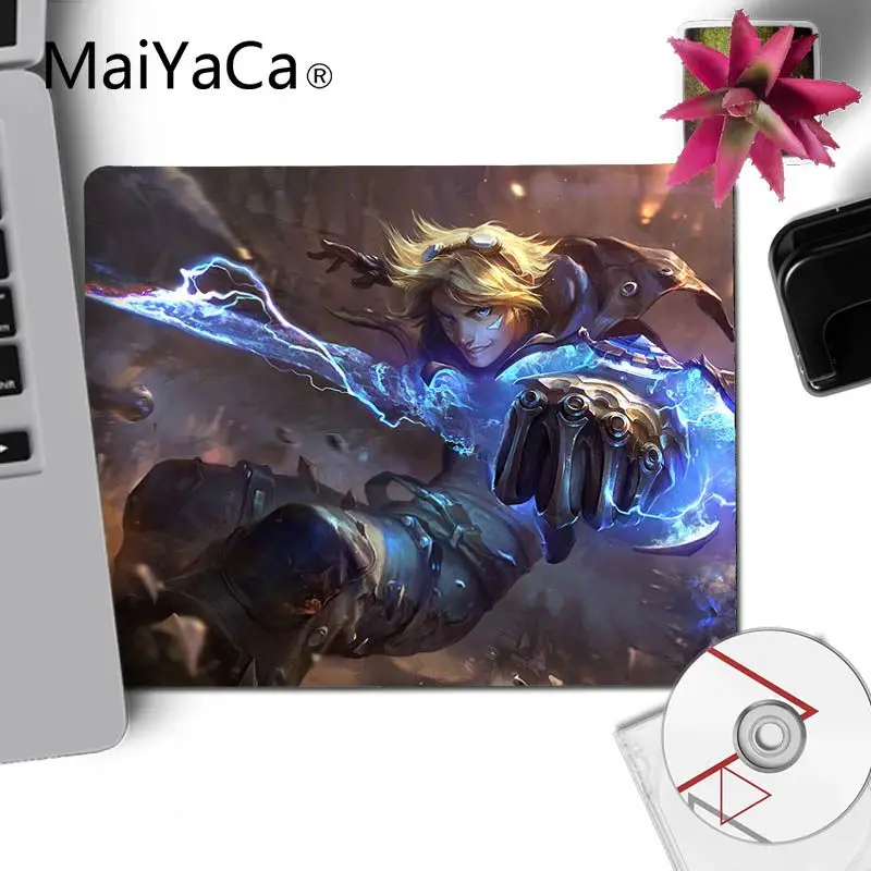 MaiYaCa горячие продажи Аркада Ezreal Лига Легенд анти-скольжения прочный силиконовый Computermats прочный резиновый коврик для мыши Pad