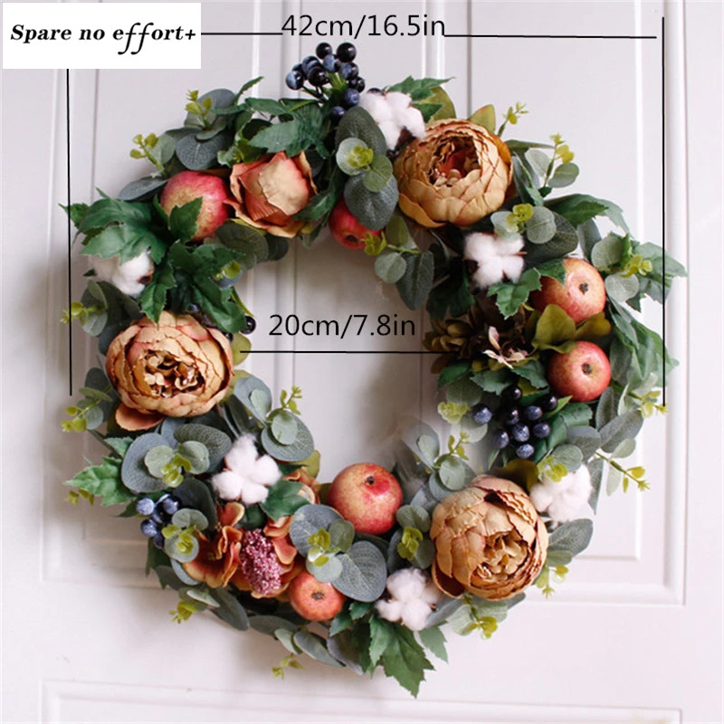 Искусственные цветы Пион 40 см венки дверь венок домашняя стена подвесной