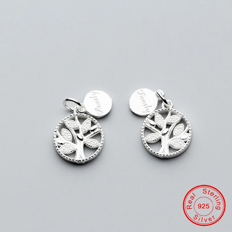 

UQBing 100% 925 Sterling Silver Round Hollow Life Tree Charms For DIY Charm Bracelet Necklaces Jewelry Making