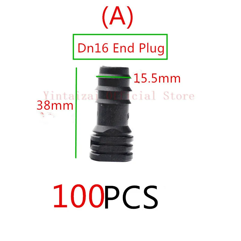 16mm 20mm End Plug For Metric LDPE Tubing Garden Irrigation Fittings Barb Line Micro Watering Sprayer Poly Hose | Дом и сад