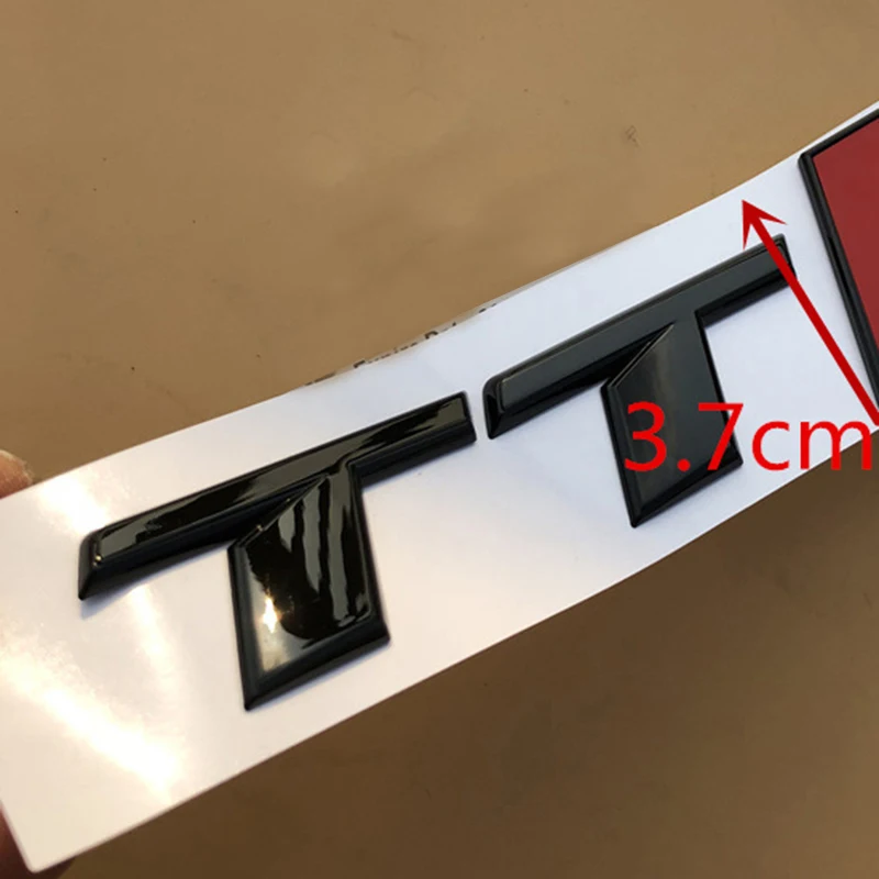 Глянцевая черная хромированная Серебряная S RS TT TTS TTRS эмблема с буквами