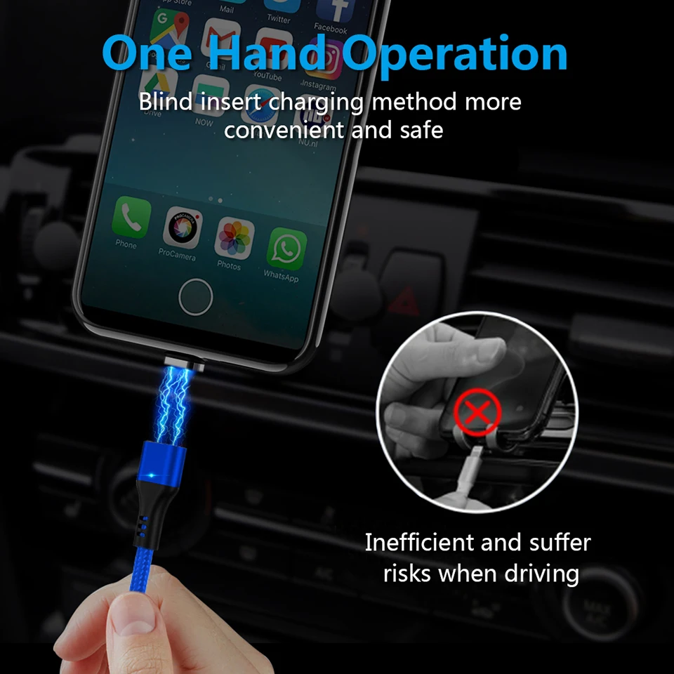 Магнитный кабель ZRSE 3A Micro Usb для Iphone кабели Type C 3 в 1 быстрая зарядка 0 мобильный