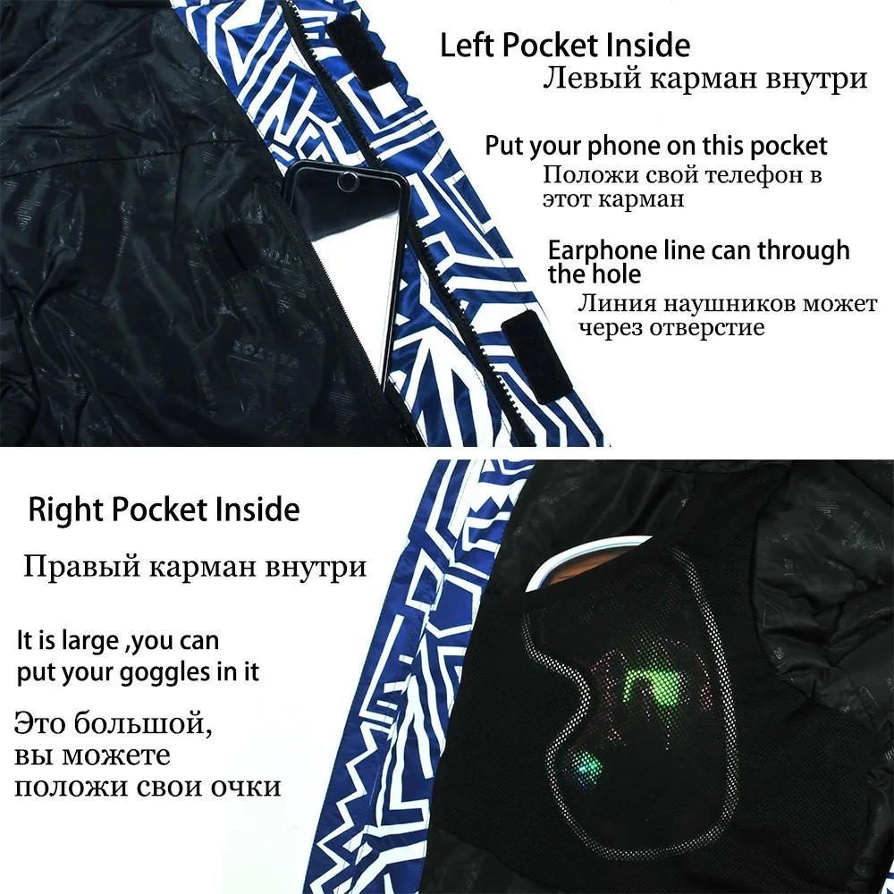Зимняя Лыжная куртка, плотное теплое пальто для женщин и мужчин, одежда для пар, кемпинг, сноуборд, Лыжный спорт, уличная водонепроницаемая