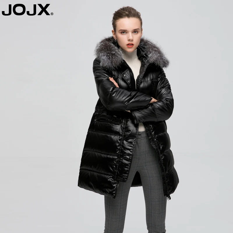 JOJX Женское зимнее пальто с меховым воротником 2018 Женская парка зимняя куртка