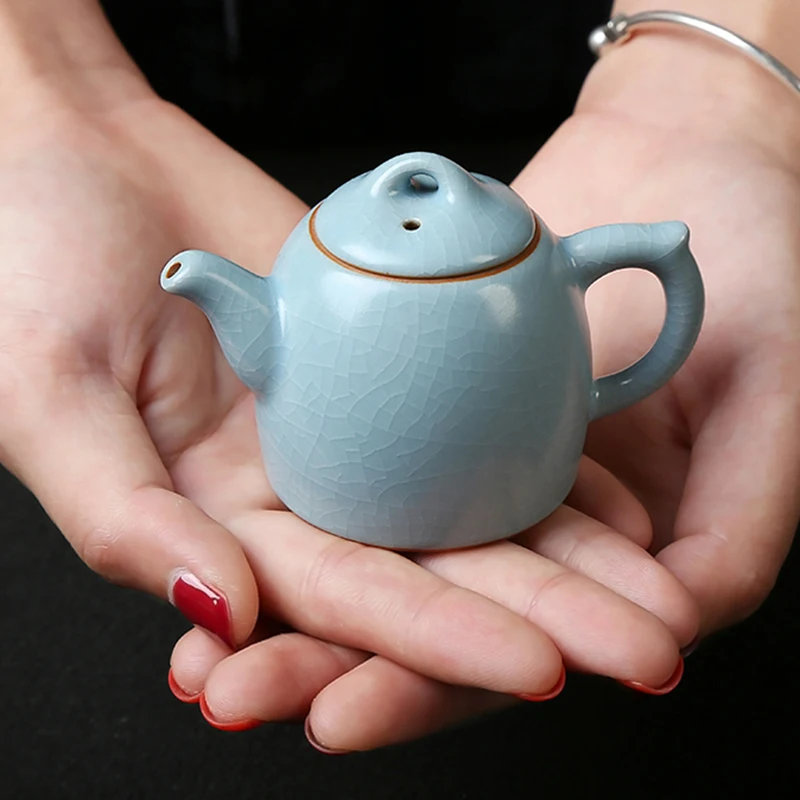 Мини чайник 45 мл фарфоровое животное Ru Kiln чайный набор кунг фу античный