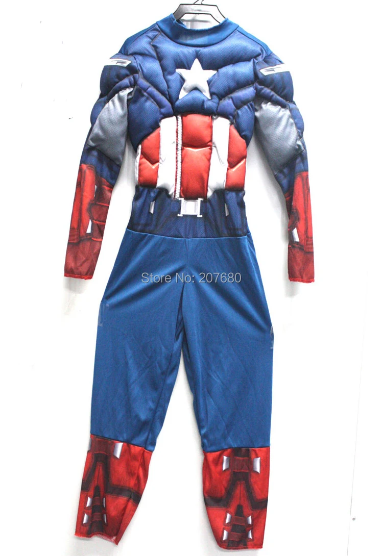 Костюм Капитана Америки мстители украшения для вечеринки на Хэллоуин нарядное