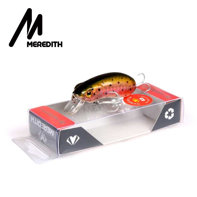 Рыболовные приманки от Meredith, 1 шт., 10, 5 г, 55 мм, медленное погружение, художественная приманка, гольян, кривошипно, основная сила, воблеры, крючки для ловли карпа