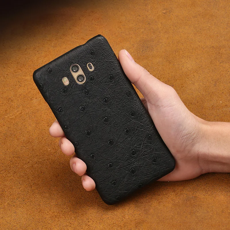 Чехол из натуральной кожи для Huawei Mate 9 10 Pro чехол страусиной тонкая задняя крышка