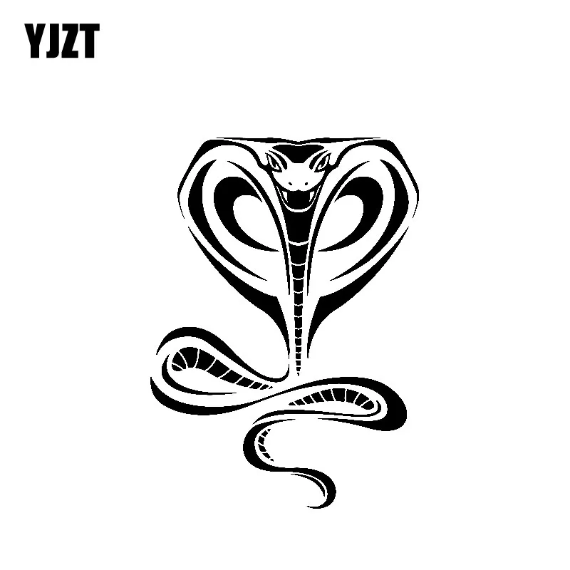 

YJZT 10.5CM*14.4CM Delicate Snake Unusually Beautiful Artistic Cool Vinyl Decal Car Sticker Black/Silver C19-1103