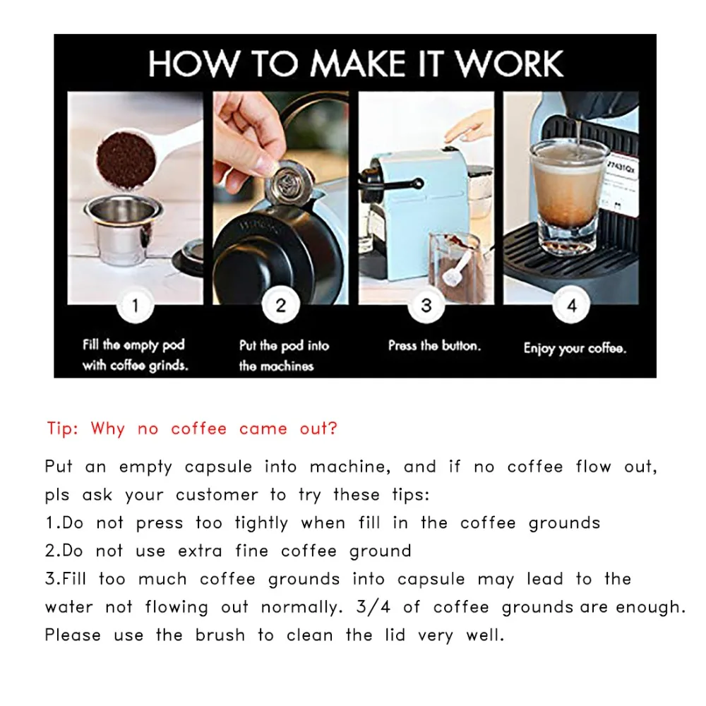 Обновленная Нержавеющая Сталь Nespresso фильтры для кофе капсулы стручки трамбовки для эспрессо многоразовые Многоразовые корзины