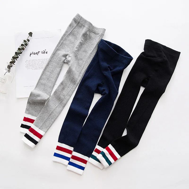 Колготки для девочек на весну осень 2019 Классические колготки в полоску маленьких