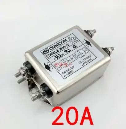 1 шт. фильтр переменного тока 220 В защита от помех электропитание EMI DC разъем CW4L
