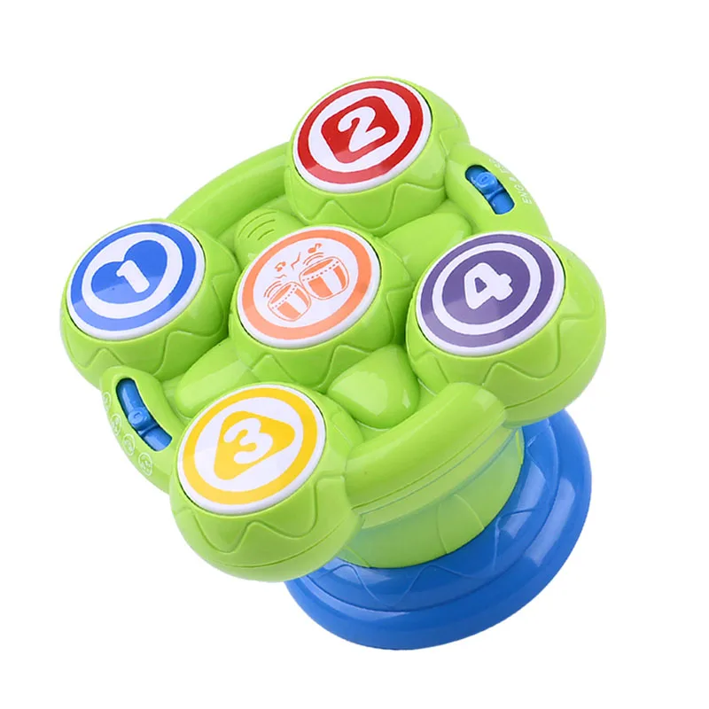 Электронный музыкальный ручной барабан инструмент освещение звук Детская