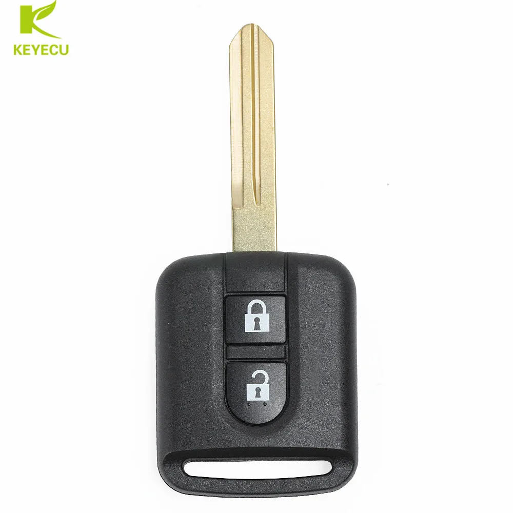 Дистанционный передатчик KEYECU с 2 кнопками 433 МГц ID46 для Nissan Elgrand X TRAIL Qashqai Navara Micra Note