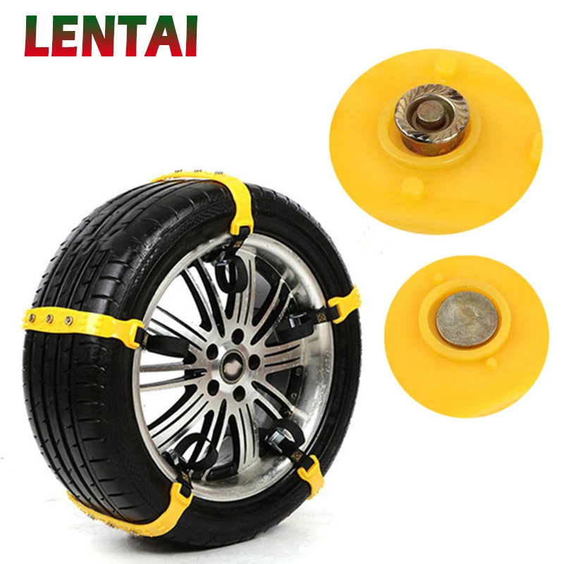 LENTAI 10Pcs Car Wheel Tyre Anti-skid TPU Chains For Renault Duster Megane 2 Logan Captur Dacia Citroen C4 C5 Peugeot 307 206