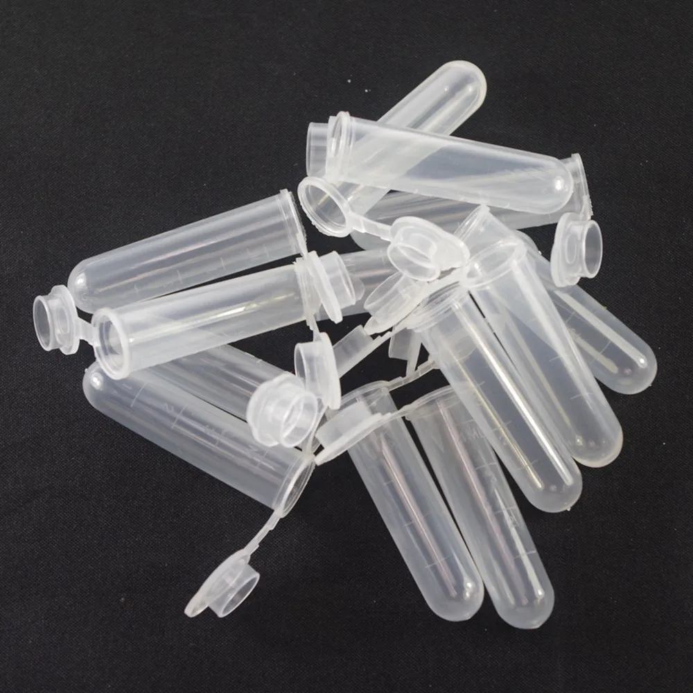 

Plastic test tubes centrifuge tubes 5ml round bottom lot20