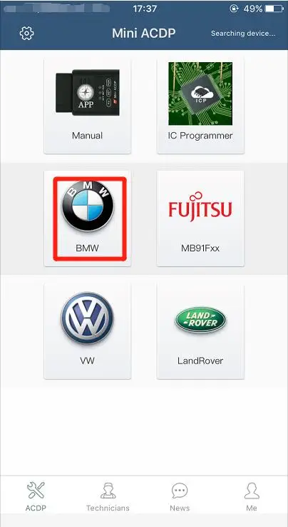 MINI ACDP BMW-FEM/BDC Ключевой программатор. Поддерживает добавление ключей, работу с потерянными ключами, коррекцию пробега, чтение ISN. Без пайки и сварки.