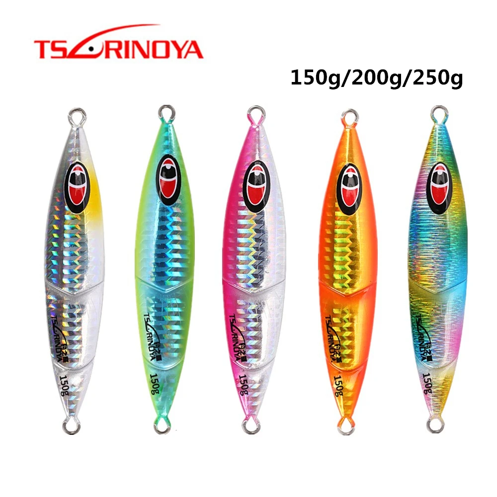 Tsurinoya 150 г/200 г/250 г тонущий медленно трясти металлический поплавок Рыбалка Ложка
