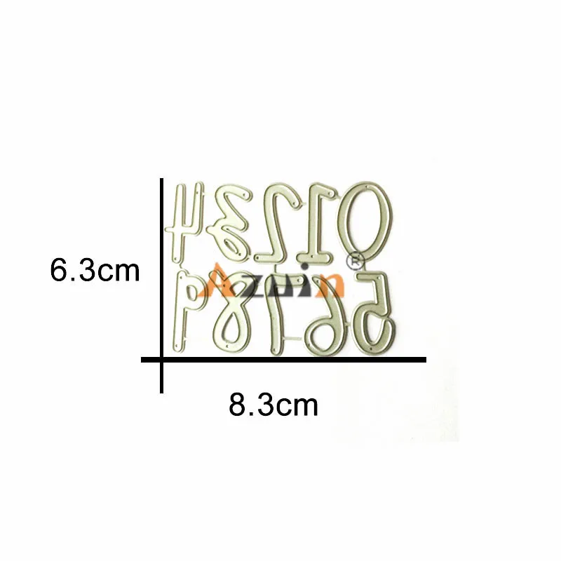 0 9 номера почерк новый бумажный металлический трафарет для свадеб ножи