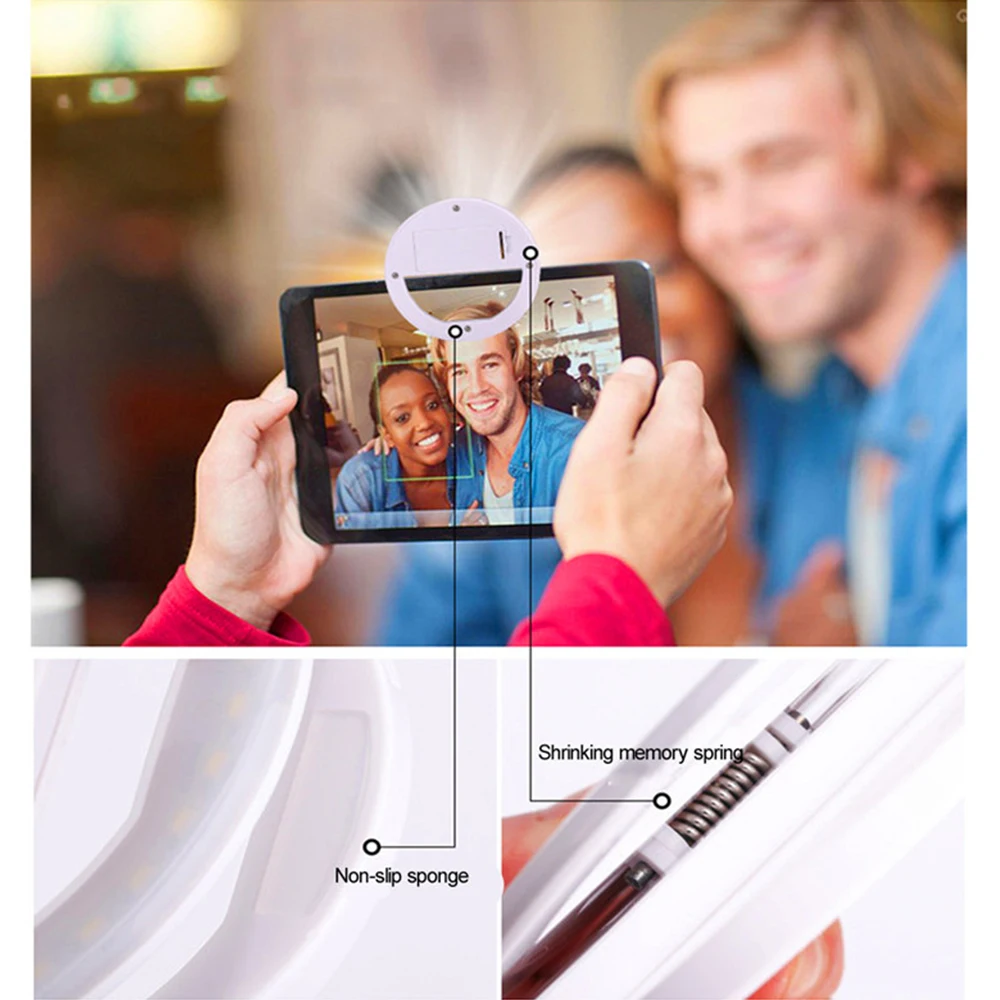 Селфи Портативный Led Камера телефон фотографии кольцо света повышения для