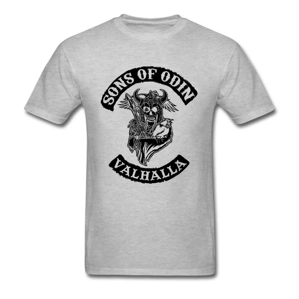 Мужская футболка с надписью Sons Of Odin Valhalla белая Винтажная воином хлопковые