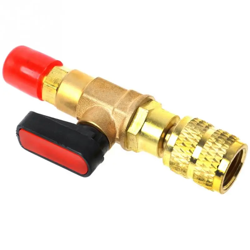 3 шт. R410A Клапан хладагента AC зарядные шланги латунь ровный шар клапаны для