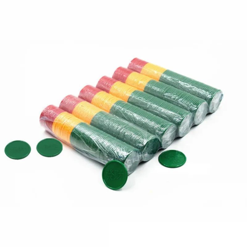 

Large 68 Chips Three Color Chips Game Tokens Mahjong Accessories Carved Fortune Good Luck 3.8CM