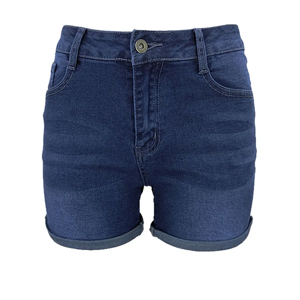 Женские джинсовые шорты с высокой талией JAYCOSIN повседневные потертые Короткие