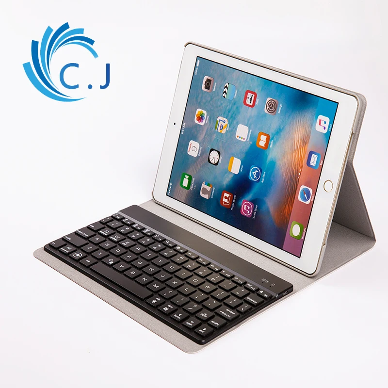For iPad 9.7 Air 2 6 Detachable Colours Backlight Wireless Bluetooth Keyboard + Ultrathin PU Leather Case Stand Cover | Компьютеры и