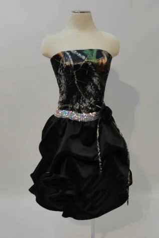 

free shipping strapless mossy oak short camo prom dresses 2017 vestido de festa camouflage cocktail custom make size 0