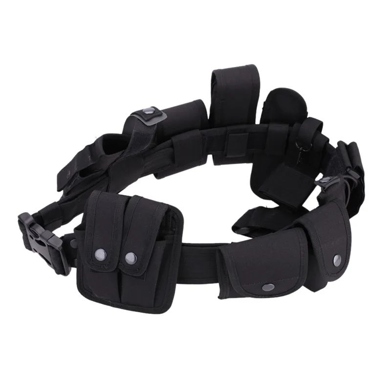 

Tactical Hunting Belt Duty Utility Kit Belt with Pouches System Holster Outdoor Camping Training Security Guard Equipment