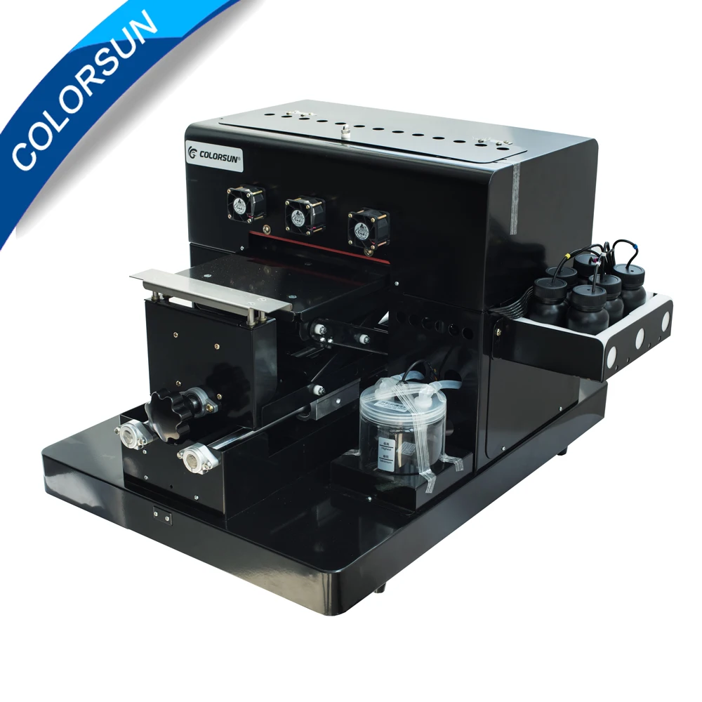 А4 небольшой размер УФ планшетный принтер для телефона чехол футболка кожа ТПУ с