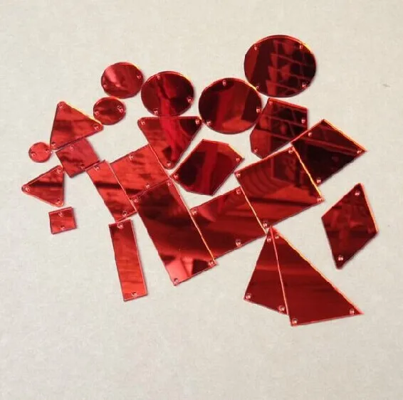 Сшить на красном акриловом зеркале DIY Ручное шитье акриловые зеркальные части