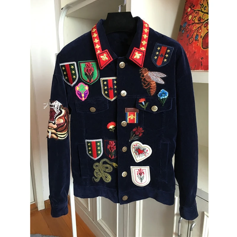 Зимняя хлопковая куртка для детей осень зима образным вышивальным знаком