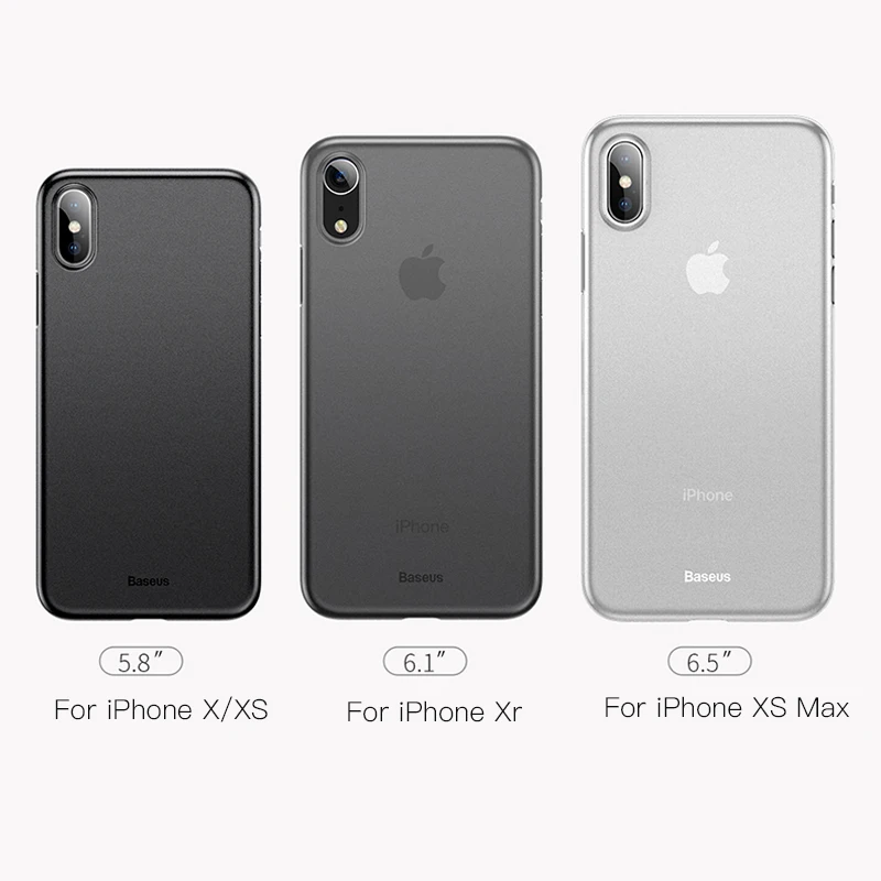 Baseus ультра тонкий матовый чехол для iPhone XS Max XR жесткий ПП задняя крышка телефона