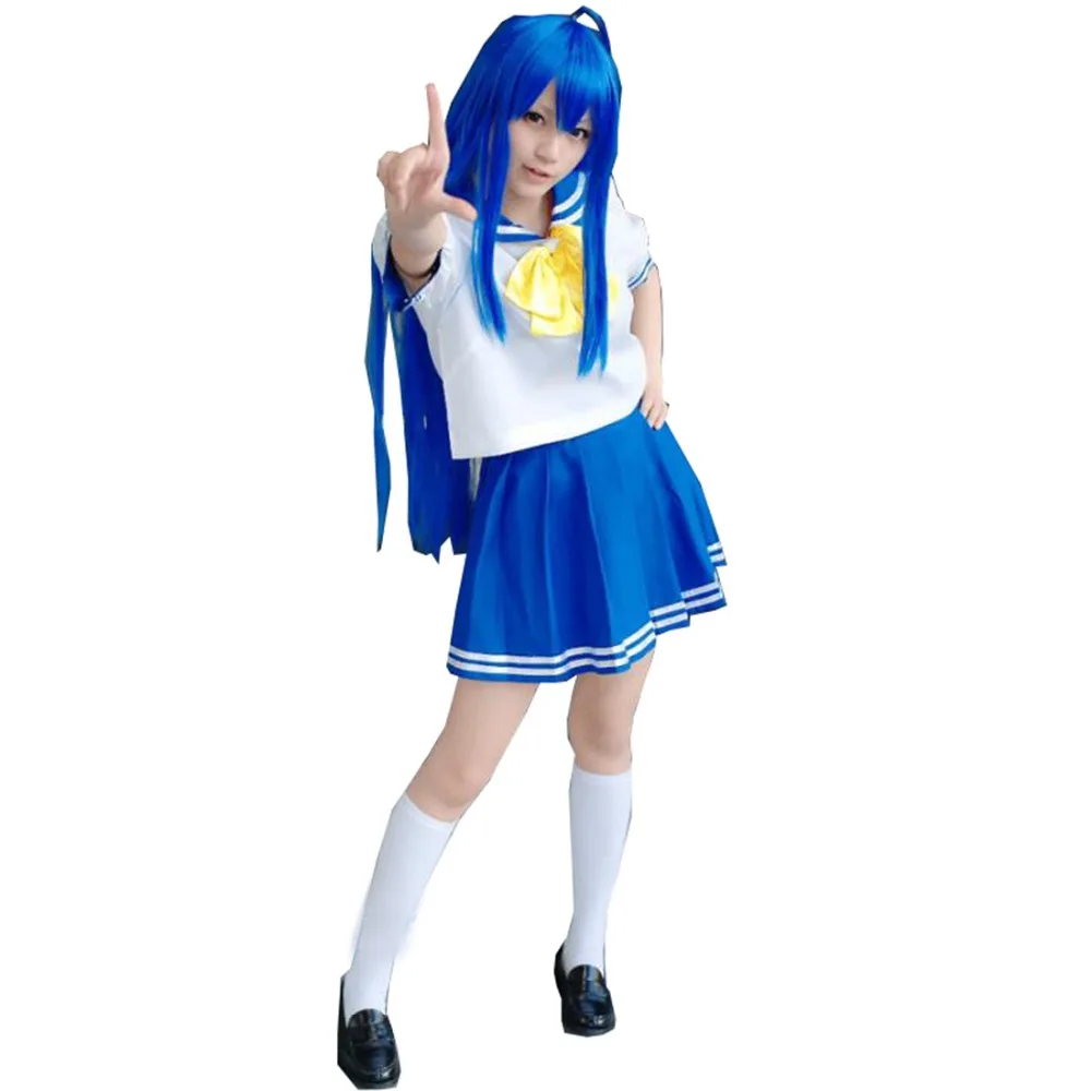 2018 Lucky Star Izumi Konata короткий рукав Моряк костюм Школьная форма комплект Аниме