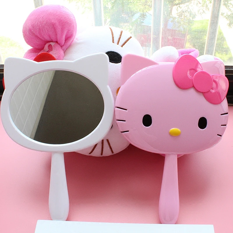 4 шт. зеркало hello kitty портативное зеркало для макияжа Espelho De Maquiagem ручное косметическое зеркало розовый белый 16,5*25 см