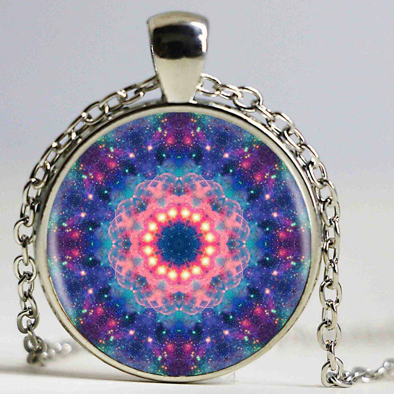 Мозаика картина цветок 9 видов стилей Серебряный кулон ожерелье длинные Чиан