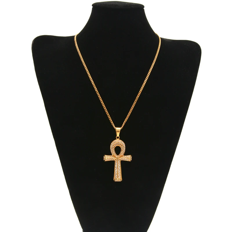 Мужская цепочка на ногу из нержавеющей стали со стразами и кристаллами |