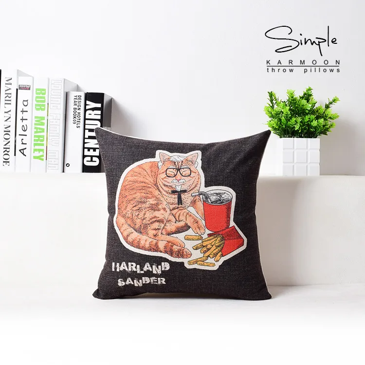 Хит продаж с принтом &quotпоп арт&quot чехол для подушки кошкой декоративные пледы