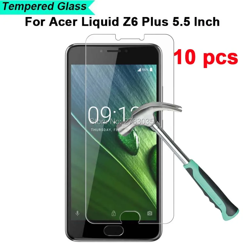 10 шт./лот для Acer Liquid Z6 Plus / + 5 дюйма твердость 9H 2.5D ультратонкая закаленная