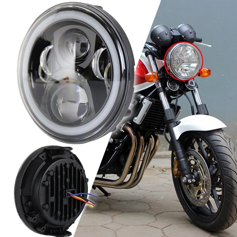 Мотоциклетная круглая фара 7 дюймов H4 для Honda CB500 CB400 CB1300 Hornet 250 600 900 VTEC VTR250|headlight