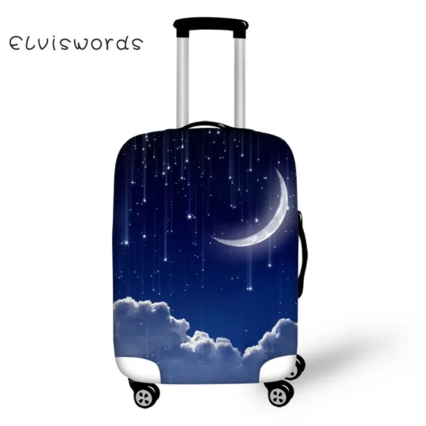 ELVISWORDS дорожный багажный чехол романтическая Звездная Луна напечатанный для чемодана защитный чехол эластичный стрейч до 18 ''-30'' чехол - Цвет: CDLX0143