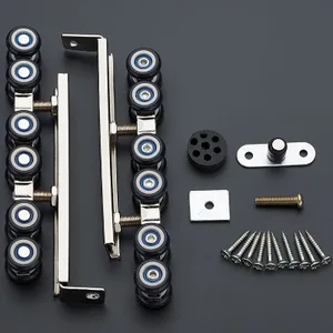 Раздвижная дверь, роликовый подвесной шкив, подвесное бесшумное колесо, Балконная раздвижная дверь, 12 колес, медведь, 117 кг, одна пара в комплекте