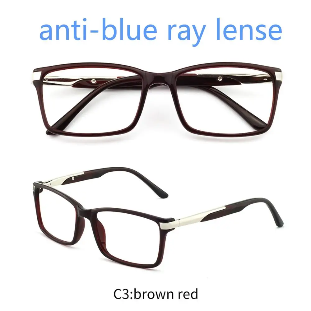 C3 anti blue OCCI CHIARI, оправы для очков, оптические очки, очки Gafas, прямоугольные мужские черные оправы для очков по рецепту, прозрачные линзы, W-CAPATI - Цвет оправы: C3 anti blue