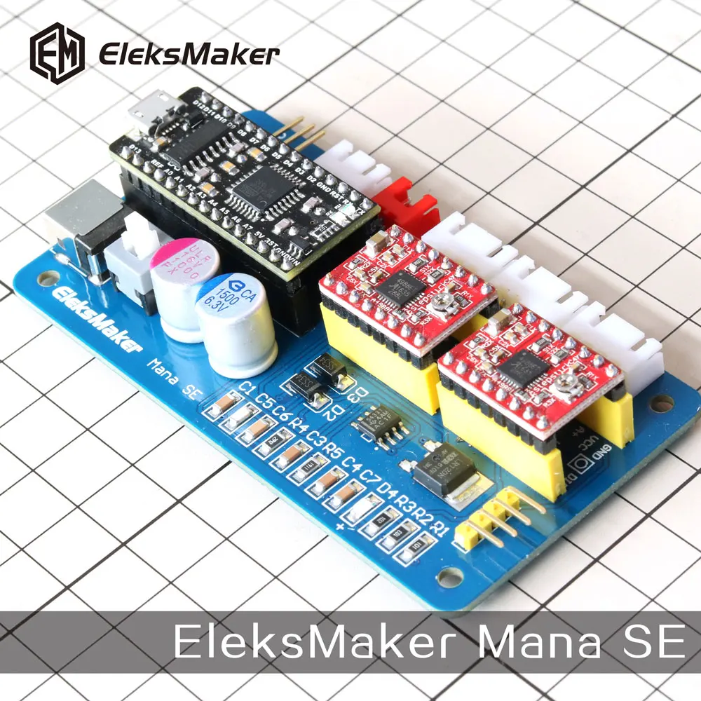 EleksMaker Маны SE 2 Оси шагового двигателя привода плата управления для ЧПУ Arduino GRBL/Benbox