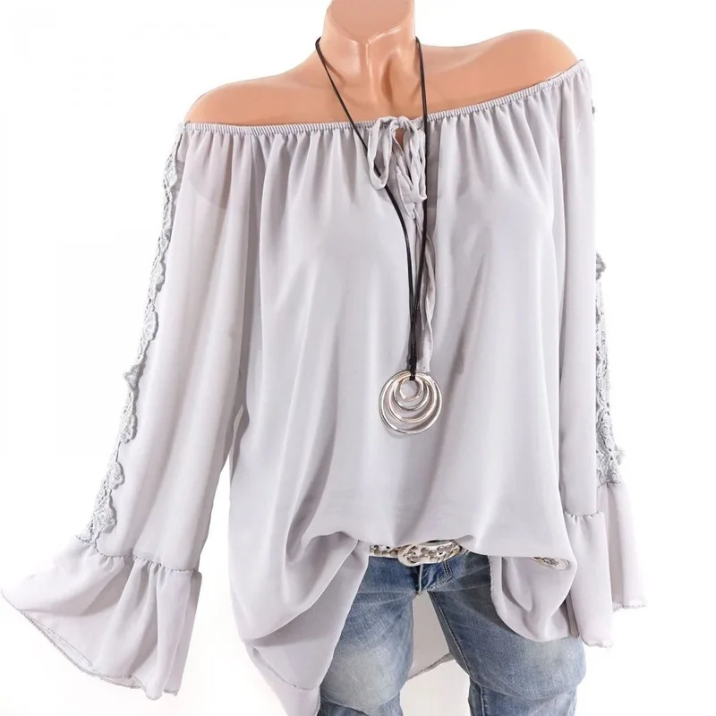 Женская блузка большого размера 2019 летняя новая женская рубашка свободный пояс