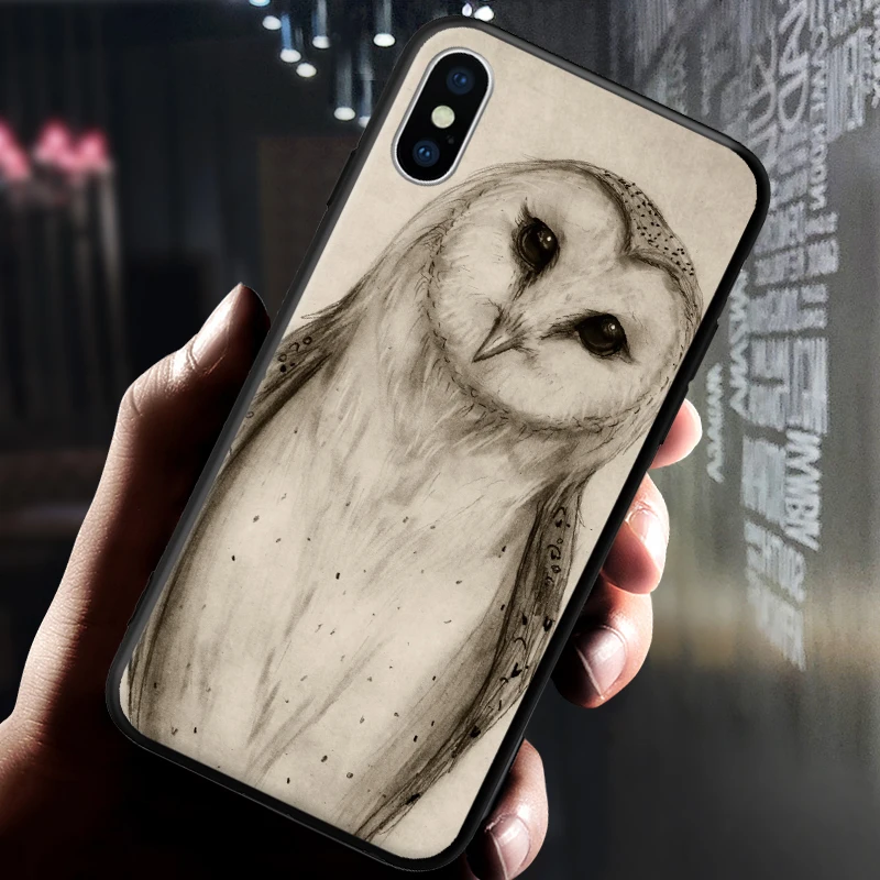 Сова Птица Животное тема шаблон для iPhone 5 5S SE 6 6S 7 8 Plus X XR XS Max жесткий чехол для телефона